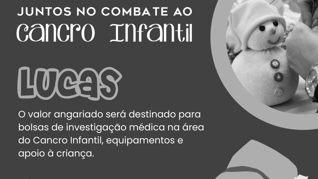 Cartaz para a angariação de fundos para o cancro infantil.