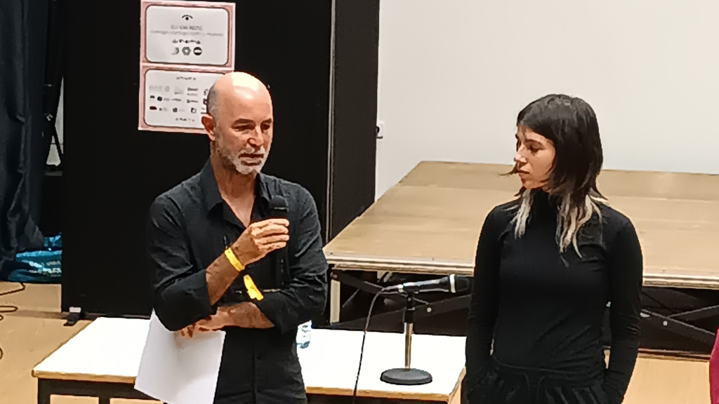 Luís Ribeiro e Leonor, uma das vencedores do projeto Apps for good com ‘Take Care Of Me’.