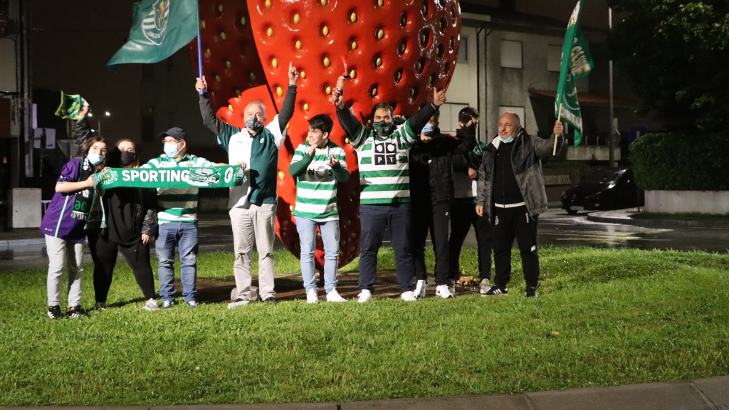 Festejos do título de campeão nacional do Sporting.