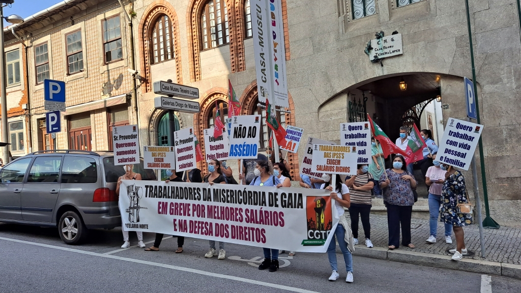 Manifestação de trabalhadores da Misericórdia